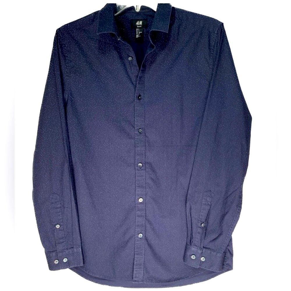 3/$15💥 Men H&M Blue Slim Fit Down Sz S E7